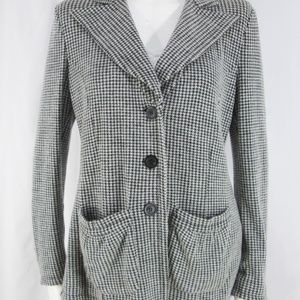 Armani Collezioni sz 14 Houndstooth LS Knit Jacket